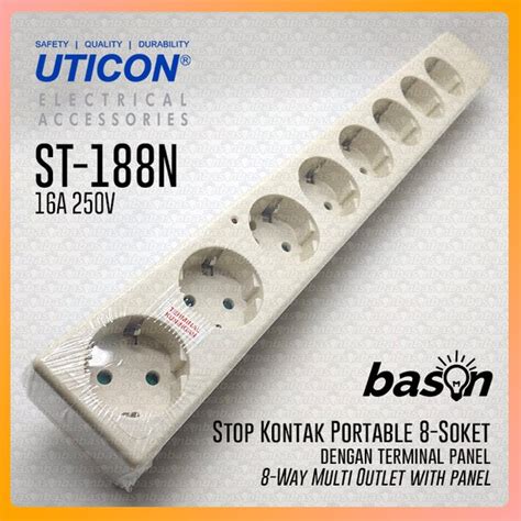 Jual Uticon St N Stop Kontak Lubang Arde Dengan Terminal Panel