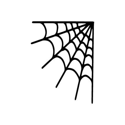 Cobweb Spooky Halloween Spider Web Vector Isolated Illustration