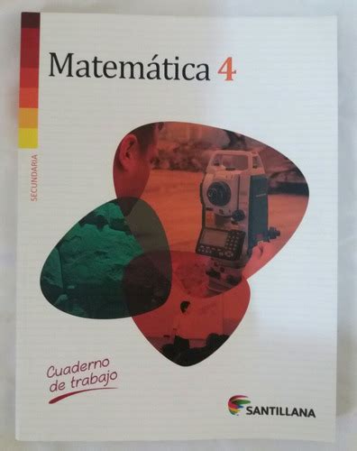 Cuaderno De Trabajo Matematica 4 Secundaria Santillana Mercado Libre