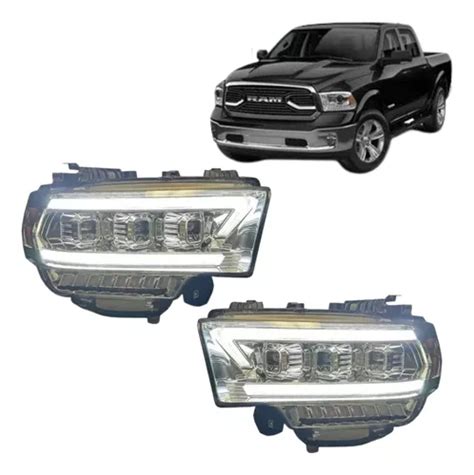 Farol Dodge Ram 3500 2019 A 2023 Led Chrome Parcelamento Sem Juros