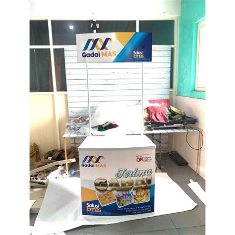 Jual Event Desk Meja Promosi Meja Jualan Booth Meja Full Desain