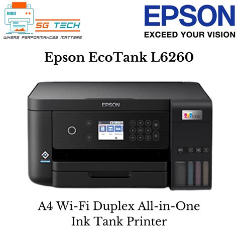 Epson EcoTank L6260 A4 Wi Fi Duplex All In One Ink Tank Printer