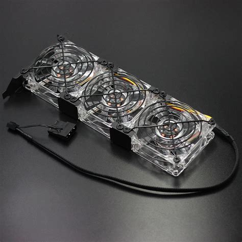 Computer Pc Pci E Graphics Card Stand Cooling Cm Fan Universal Gpu Led