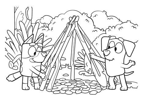 bluey family coloring pages