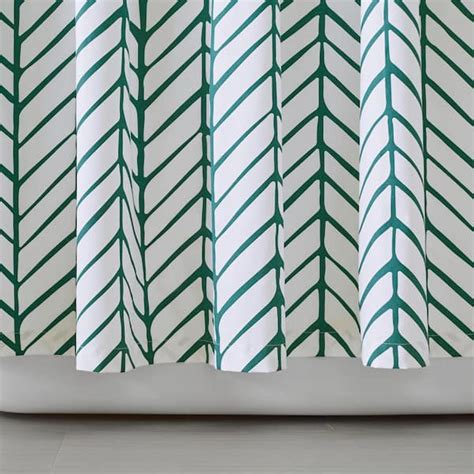 Teal Chevron Shower Curtains