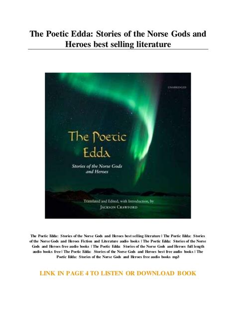 The Poetic Edda: Stories of the Norse Gods and Heroes best selling li…