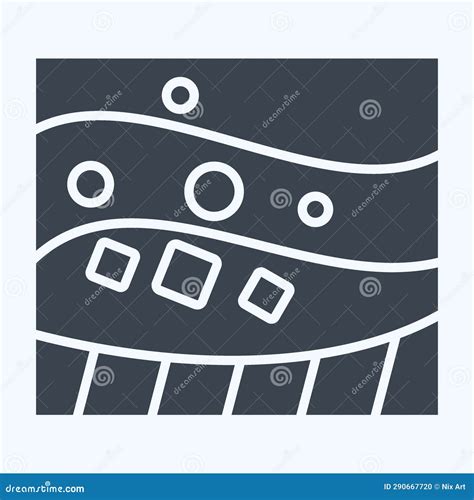 Icon Geological Related To Mining Symbol Glyph Style Simple Design