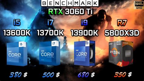 Intel I5 13600k Vs I7 13700k Vs I9 13900k Vs Ryzen 7 5800x3d Test In 7 Games Rtx 3060 Ti