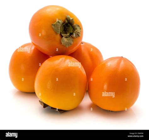 Persimmon Sharon Isolated On White Background Stock Photo Alamy