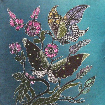 Butterflies With Flowers Indobatiks