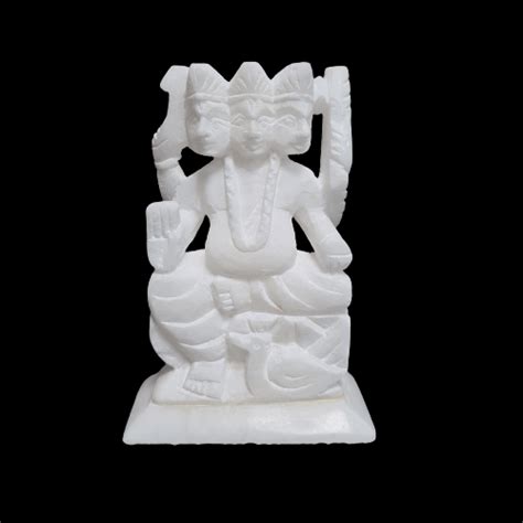 Pure White Italian Alabaster Kartik Ji Murti - kritikaart.com