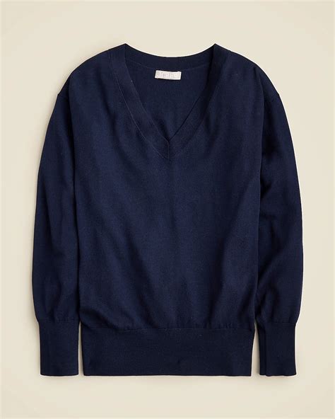 J Crew V Neck Sweater In Merino Wool For Women