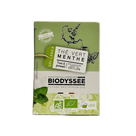 Biodyssee Th Vert La Menthe Bio G Coopnature