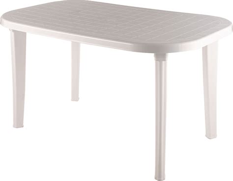 Стол пластиковый Ellastik Plast Овальный 136x82x74 (белый)