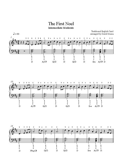 The First Noel by Traditional Sheet Music & Lesson | Intermediate Level