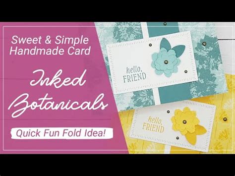 Quick Fun Fold Card Inked Tiled By Stampin Up Inked Botanicals