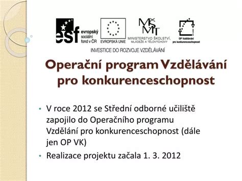 Ppt Opera N Program Vzd L V N Pro Konkurenceschopnost Powerpoint