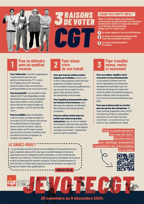 Tract interpro CGT pour élections TPE 2024 La CGT dans les TPE