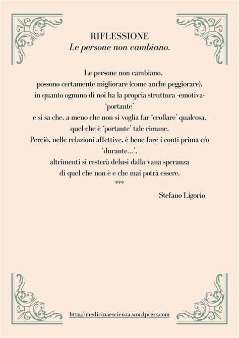 Riflessione Di Stefano Ligorio Le Persone Non Cambiano Riflessioni