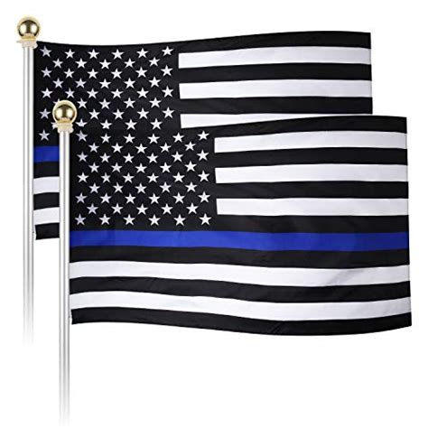 Six Foxes 3x5 Foot Thin Blue Line Usa Flag Honoring Law Enforcement