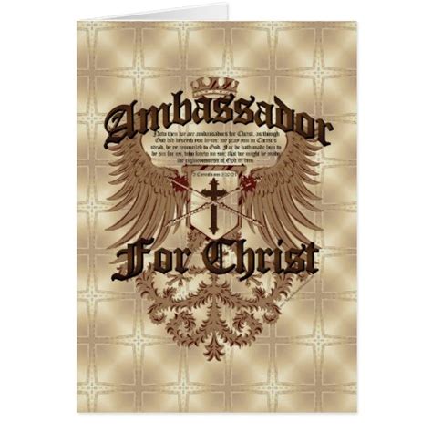 Ambassador For Christ, Corinthians Bible Verse Card | Zazzle