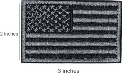 Pieces Tactical Usa Flag Patch Black Gray American Flag Us United