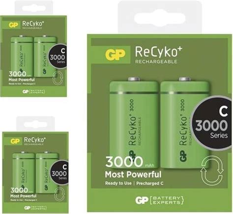 6 Stuks 3 Blisters A 2st GP 1 2V C HR14 3000mah NiMh 3000 Series