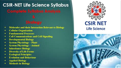 CSIR NET Life Science Syllabus Analysis And Strategy Unit Wise