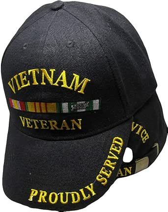 Aes Vietnam War Veteran Proudly Served Embroidered Hat Black Ball Cap