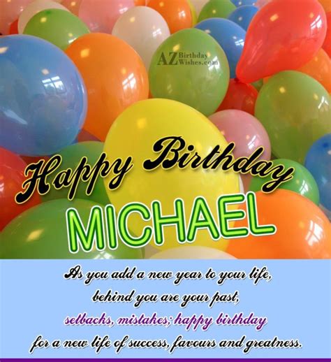 Happy Birthday Michael - AZBirthdayWishes.com