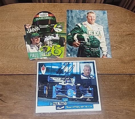 Paul Tracy Signed Autographed Set Of Photo Hero Cards IndyCar Racing EBay