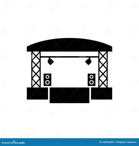 Concert Stage Icon Isolated On White Background Vector Eps 10 Stock