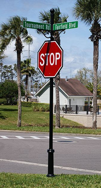 Street Name And Stop Sign Pole For Fairfield Hoa In Ponte Vedra