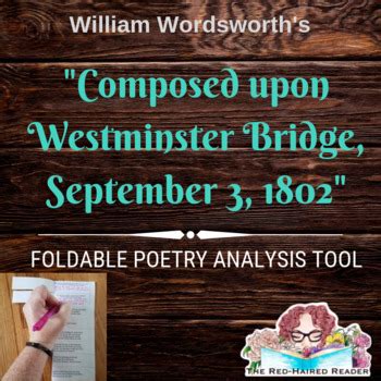 Composed Upon Westminster Bridge September 3 1802 Wordsworth Poetry