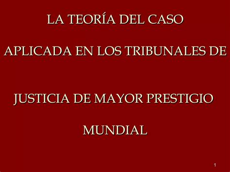 Teoría Del Caso Ppt