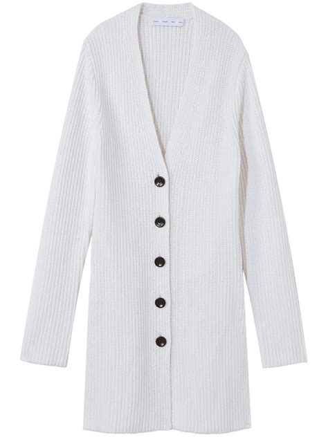 Proenza Schouler White Label Ribbed Knit Belted Cardigan Farfetch