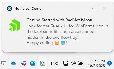 Getting Started Winforms Notifyicon Control Telerik Ui For Winforms