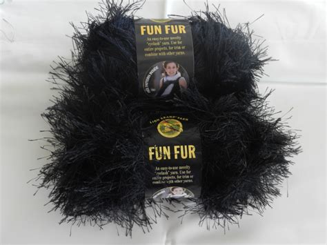 Destatsh Yarn Lion Brand Fun Fur Yarn Sale Black Fun Fur