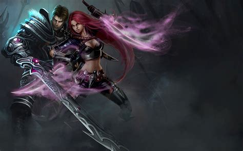 Wallpaper 1920x1200 Px Garen Katarina League Of Legends 1920x1200 Wallhaven 679336 Hd