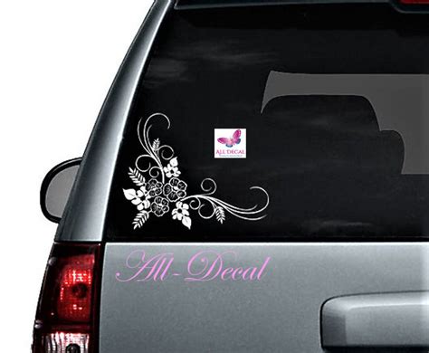 Flower Car Stickers Flower Car Decal Decorative Car Decals Etsy