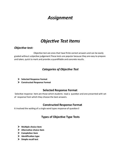 Assignment 9 Presentation Education Assessment Assignment Objective