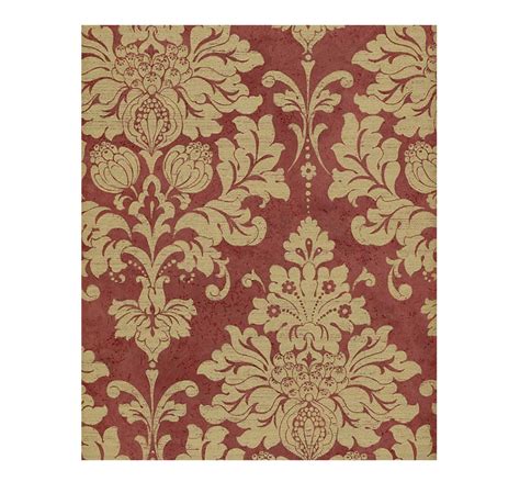 Burgundy Red Victorian Damask Wallpaper Large Scale Formal - Etsy