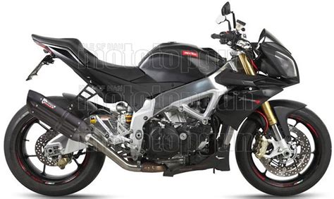 MIVV EXHAUST OK SUONO STEEL BLACK CARBON CAP APRILIA TUONO V4 2014 14