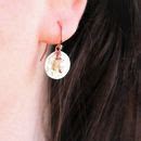 Snow White Pearl And Rolled Rose Gold Earrings By Hazey Designs