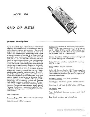 Grid Dip Meter Equipment Eico Electronic Instrument Co Inc