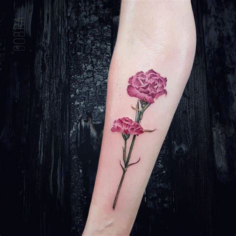 Update 72 Rose And Carnation Tattoo Super Hot In Cdgdbentre