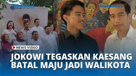 VIDEO Jokowi Tegaskan Kaesang Batal Maju Jadi Walikota Relawan Sang