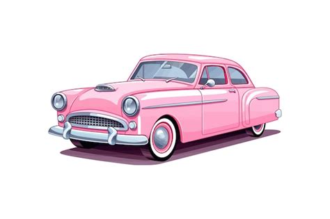 Premium Vector | Cartoon vintage pink car vector illustration design