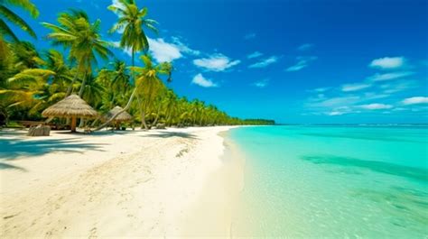 Premium Ai Image Exotic Vacation Destination A Beautiful Tropical