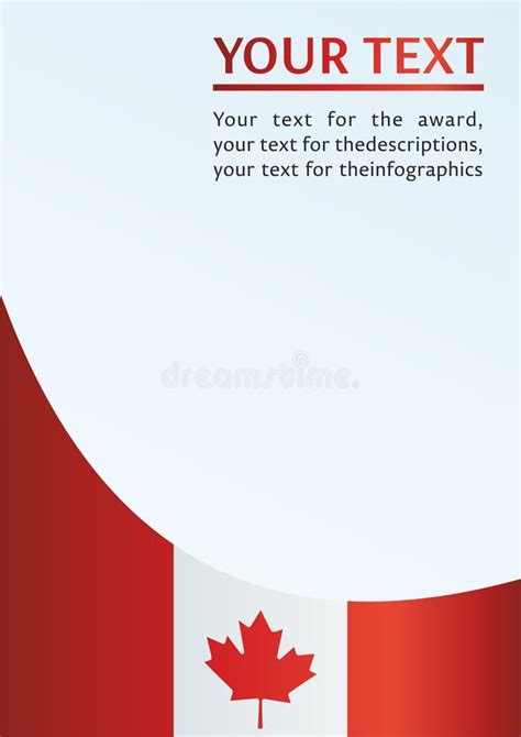 Flag of Canada, Template for the Award, an Official Document Stock Vector - Illustration of ...